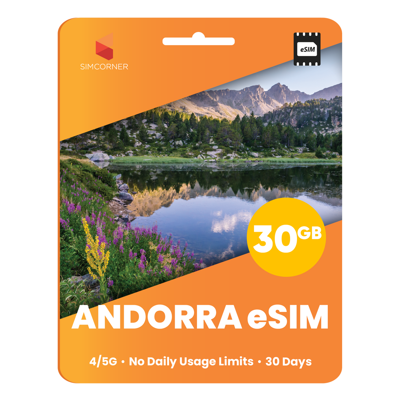 Andorra eSIM: 30GB - 30 Days - SimCorner
