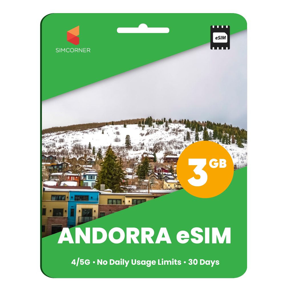 Andorra eSIM: 3GB - 30 Days - SimCorner