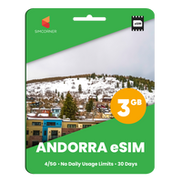 Thumbnail for Andorra eSIM: 3GB - 30 Days - SimCorner