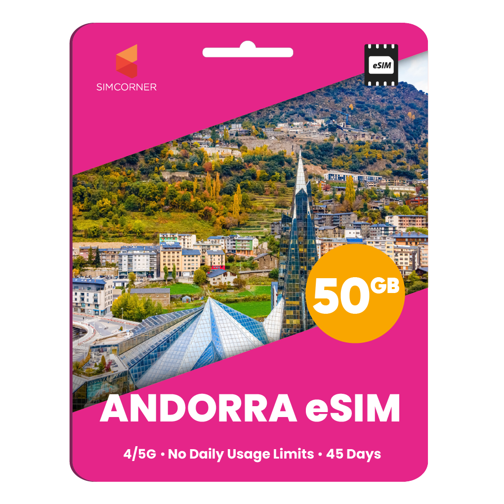Andorra eSIM: 50GB - 45 Days
-SimCorner