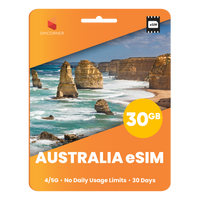 Thumbnail for Australia eSIM: 30GB - 30 Days - SimCorner