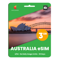 Thumbnail for Australia eSIM: 3GB - 30 days - SimCorner