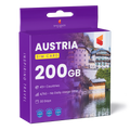 Austria Travel Sim Card 200GB