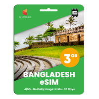 Thumbnail for Bangladesh eSIM: 3GB - 30 days - SimCorner