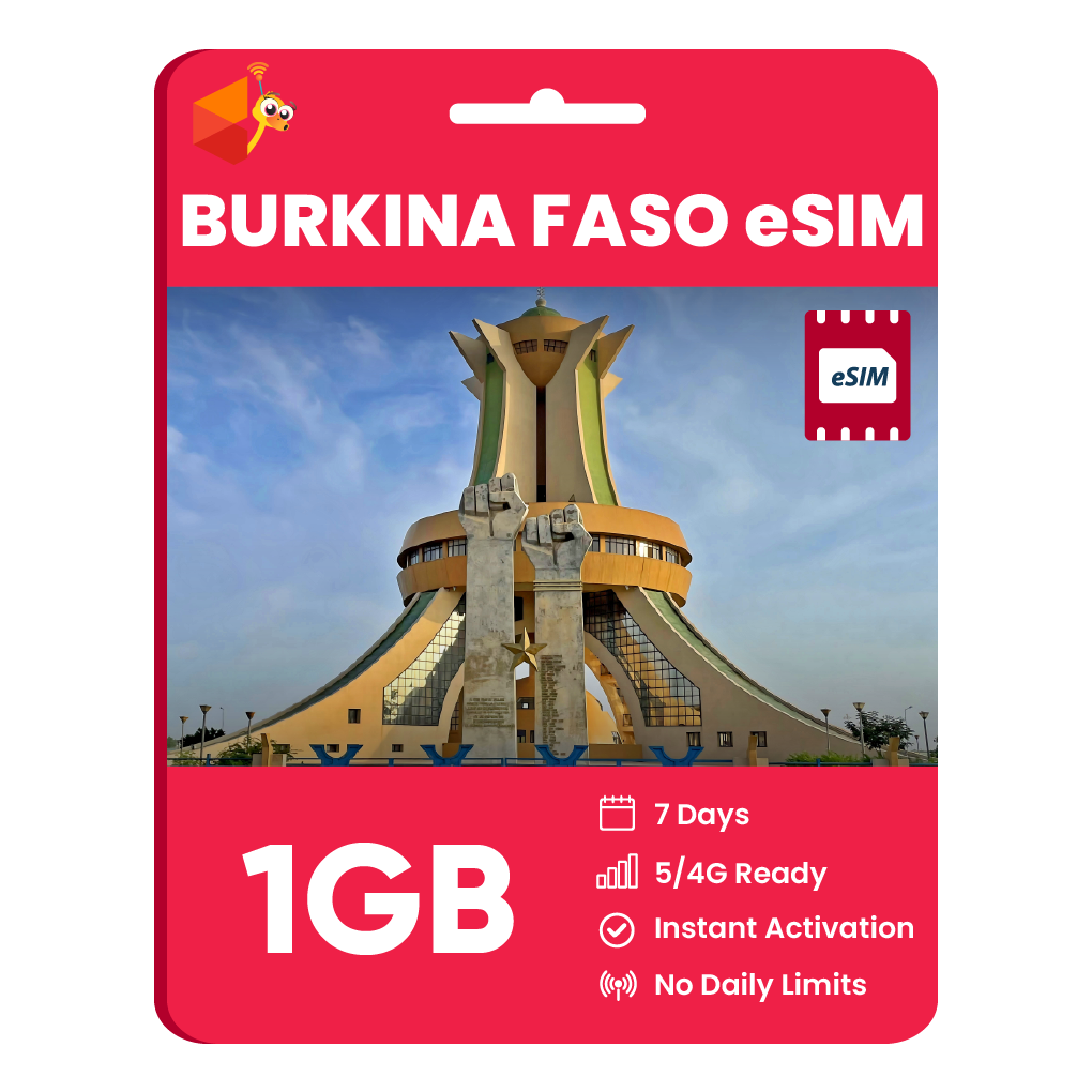 Burkina Faso eSIM: 1GB - 7 Days