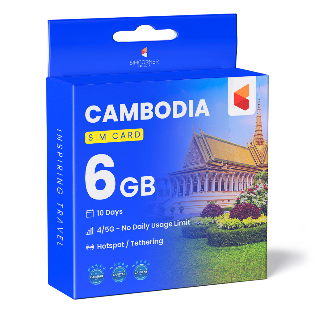 Cambodia Data SIM Card (10 day - 6GB)
