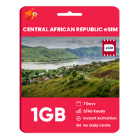 Thumbnail for Central African Republic eSIM: 1GB - 7 Days