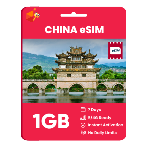 China eSIM: 1GB - 7 Days