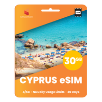 Thumbnail for Cyprus eSIM: 30GB - 30 Days - SimCorner