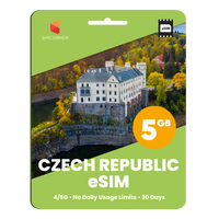 Thumbnail for Czech Republic eSIM: 5GB - 30 Days -  SimCorner 