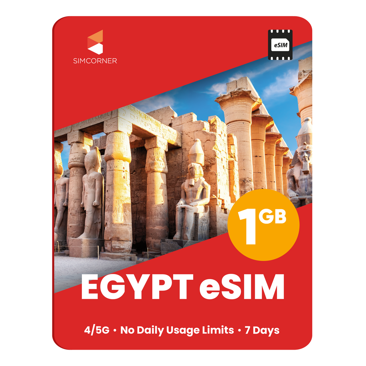 Egypt eSIM: 1GB - 7 Days