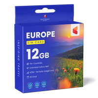 Thumbnail for Europe SIM Card 12GB I 71 countries I 30 Days I SimCorner