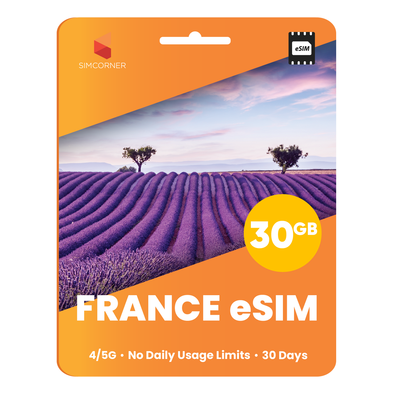 France eSIM: 30GB - 30 Days - SimCorner