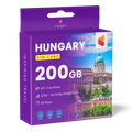 Hungary Travel Sim Card 200GB