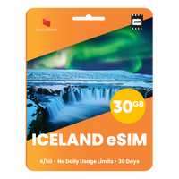 Thumbnail for Iceland eSIM: 30GB - 30 Days - SimCorner