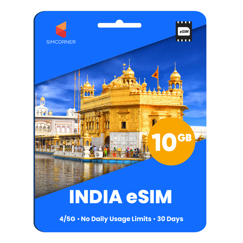 India eSIM: 10GB - 30 Days
-SimCorner