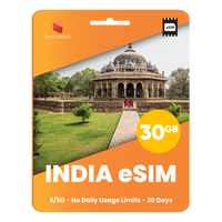Thumbnail for India eSIM: 30GB - 30 Days- SimCorner