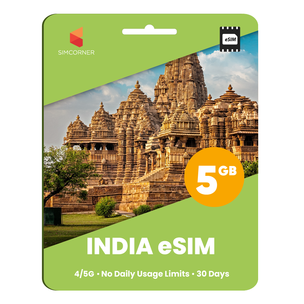 India eSIM: 5GB - 30 Days
 - SimCorner