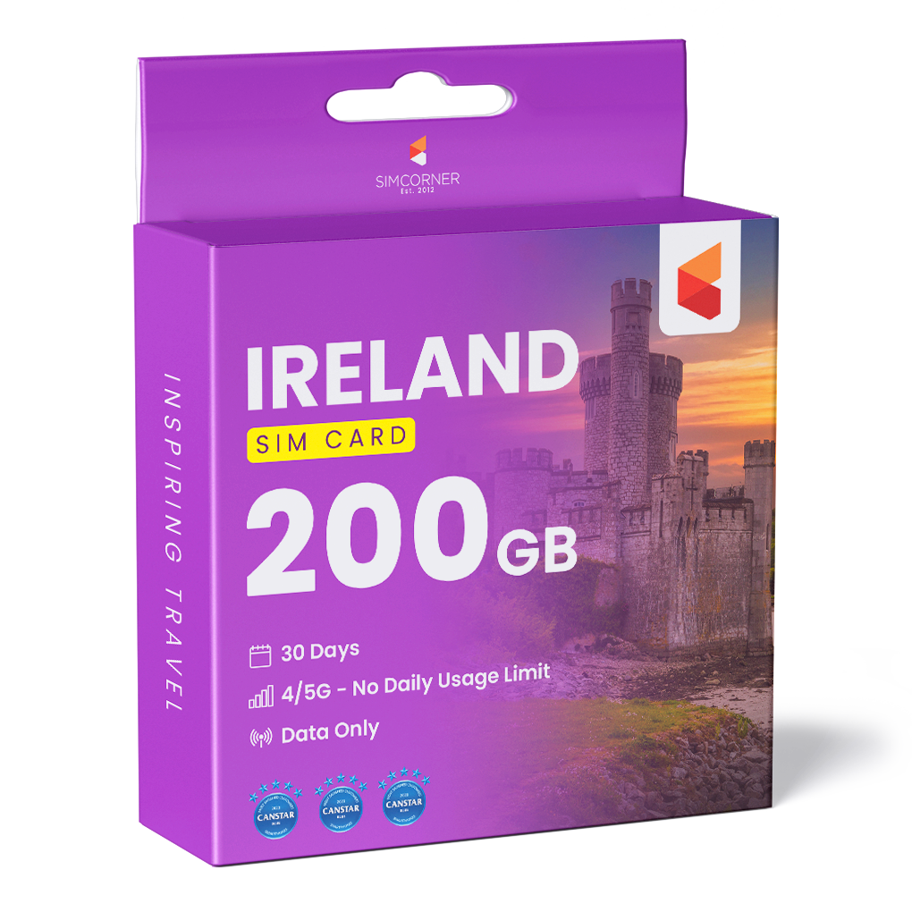 Republic of Ireland Travel Sim Card 200GB