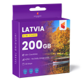Latvia Travel Sim Card 200GB
