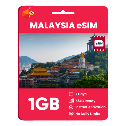 Malaysia eSIM: 1GB - 7 Days