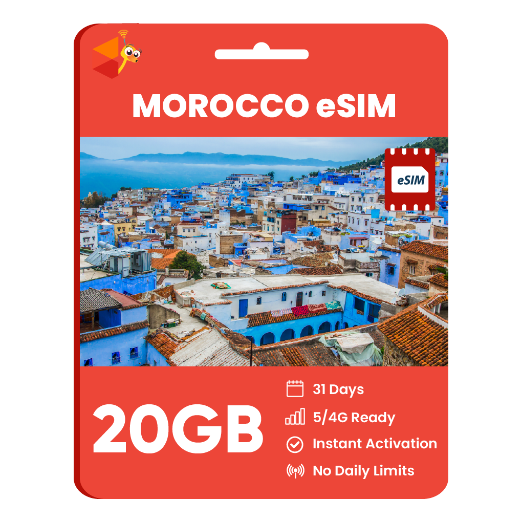 [eSIM] Morocco Data eSIM (20GB - 31 Days)