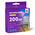 Netherlands Travel Sim Card 200GB