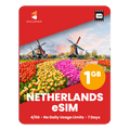 Netherlands eSIM: 1GB - 7 Days