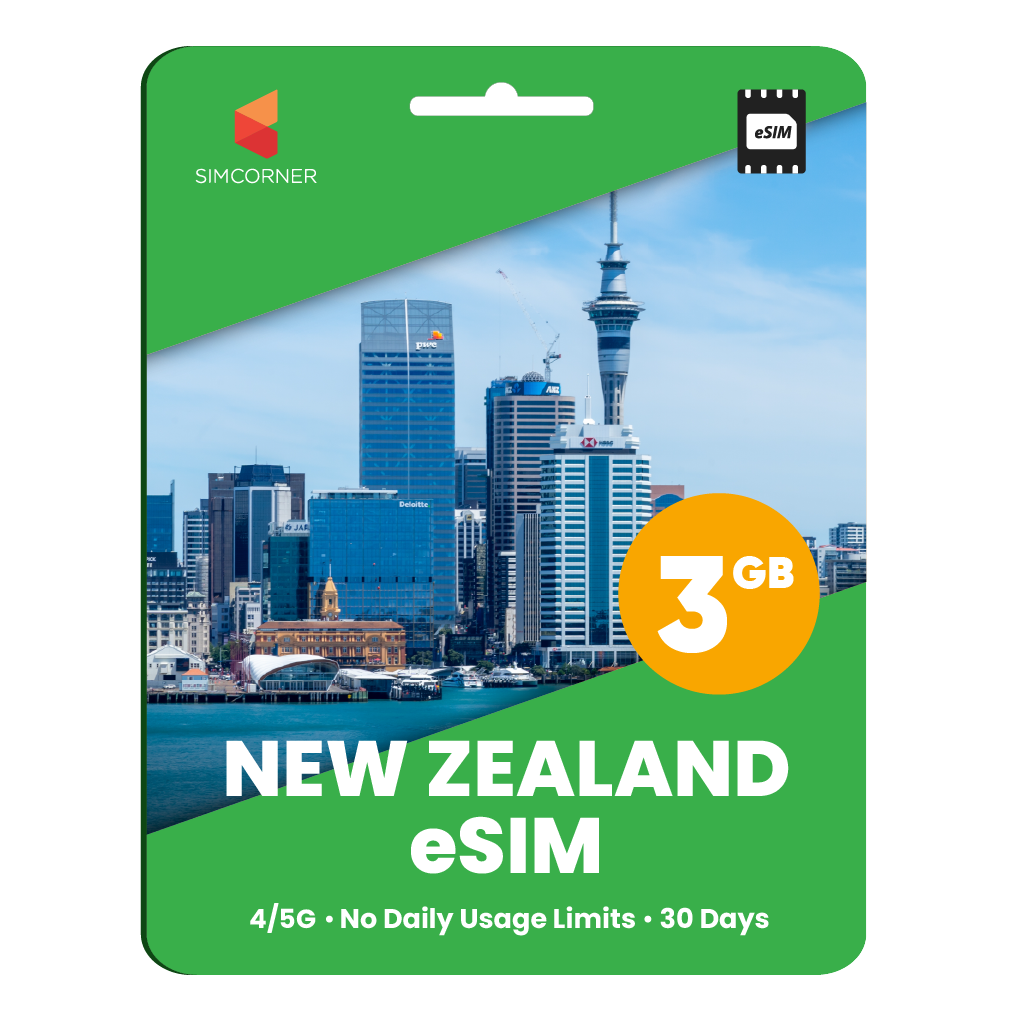 New Zealand eSIM: 3GB - 30 days - SimCorner