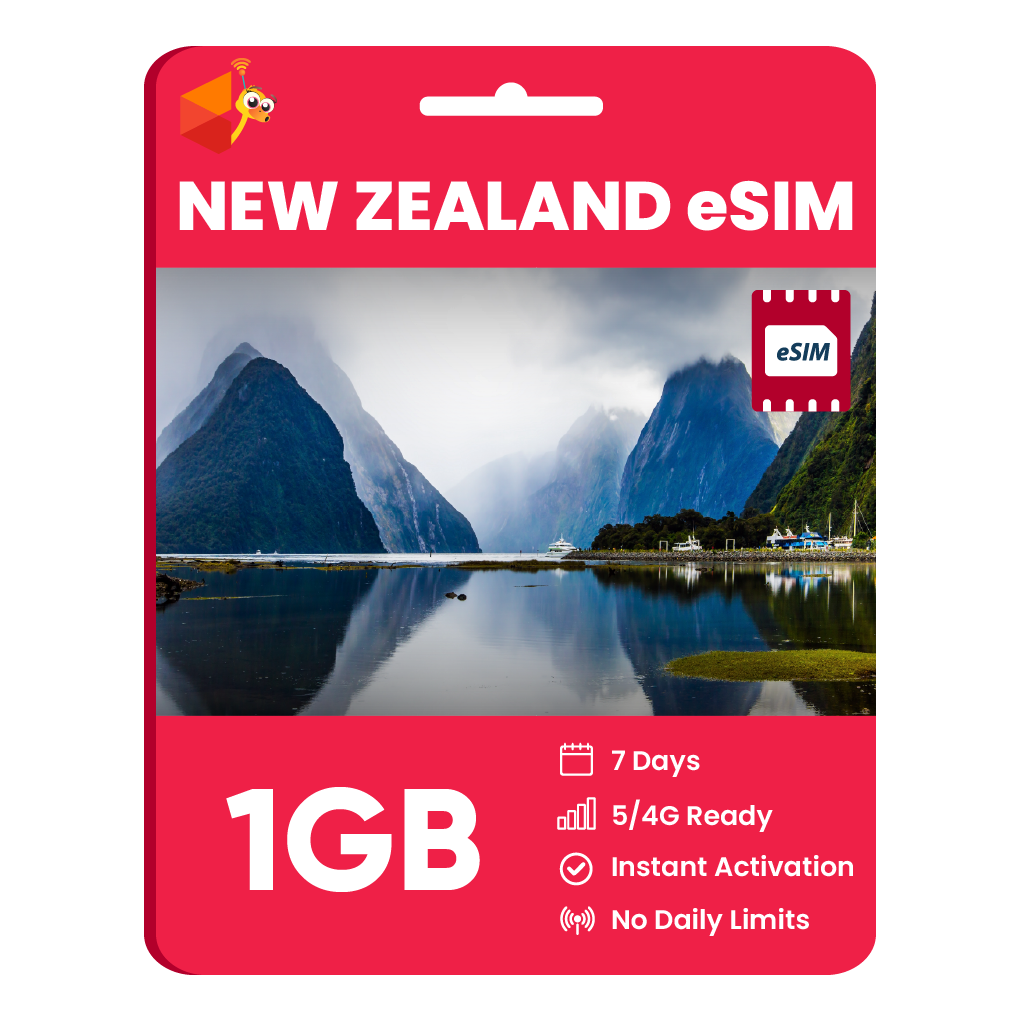 New Zealand eSIM: 1GB - 7 Days