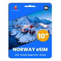 Thumbnail for Norway eSIM: 10GB - 30 Days | SimCorner