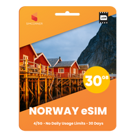 Thumbnail for Norway eSIM: 30GB - 30 Days | SimCorner