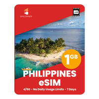 Thumbnail for Philippines eSIM: 1GB - 7 Days - SimCorner
