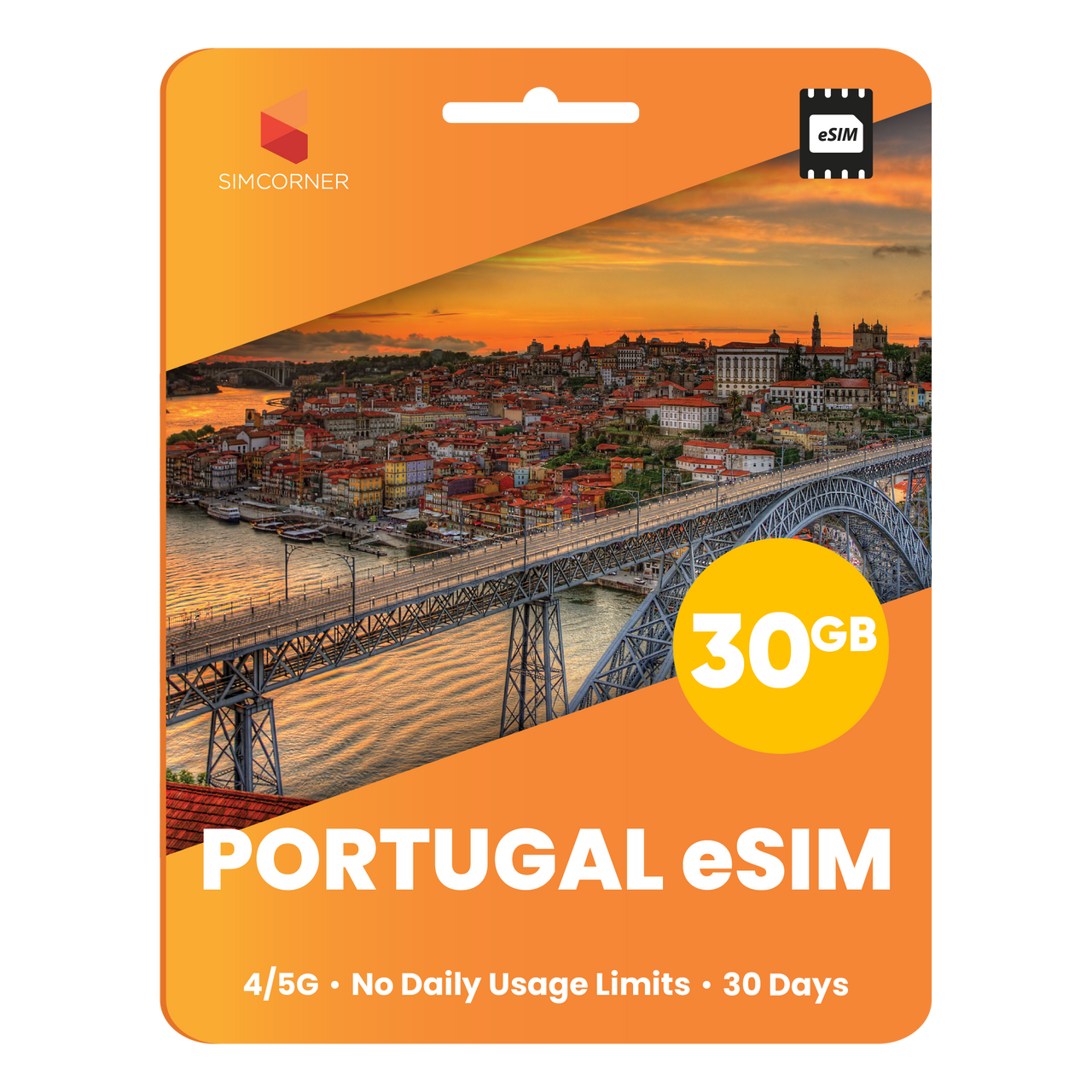 Portugal eSIM: 30GB - 30 Days - SimCorner