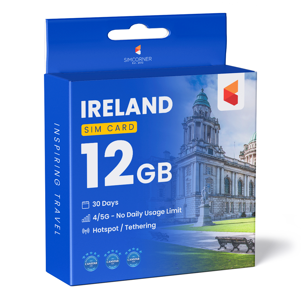 Republic of Ireland Travel Sim Card (12GB)