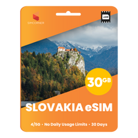 Thumbnail for Slovakia eSIM: 30GB - 30 Days - SimCorner