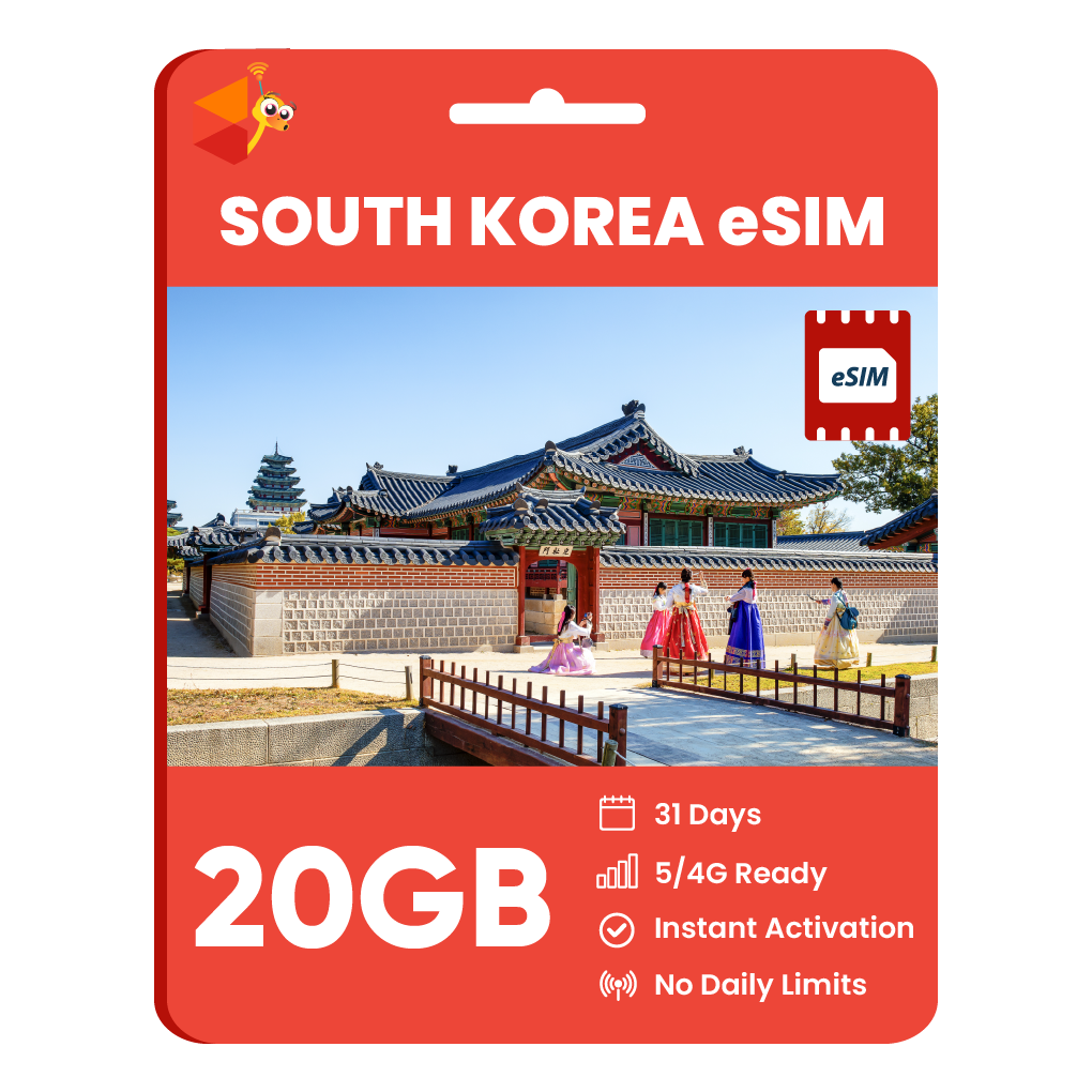 [eSIM] SouthKorea Data eSIM (20GB - 31 Days)