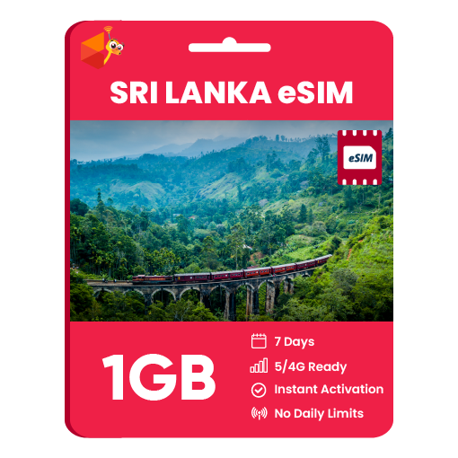 Sri Lanka eSIM: 1GB - 7 Days
