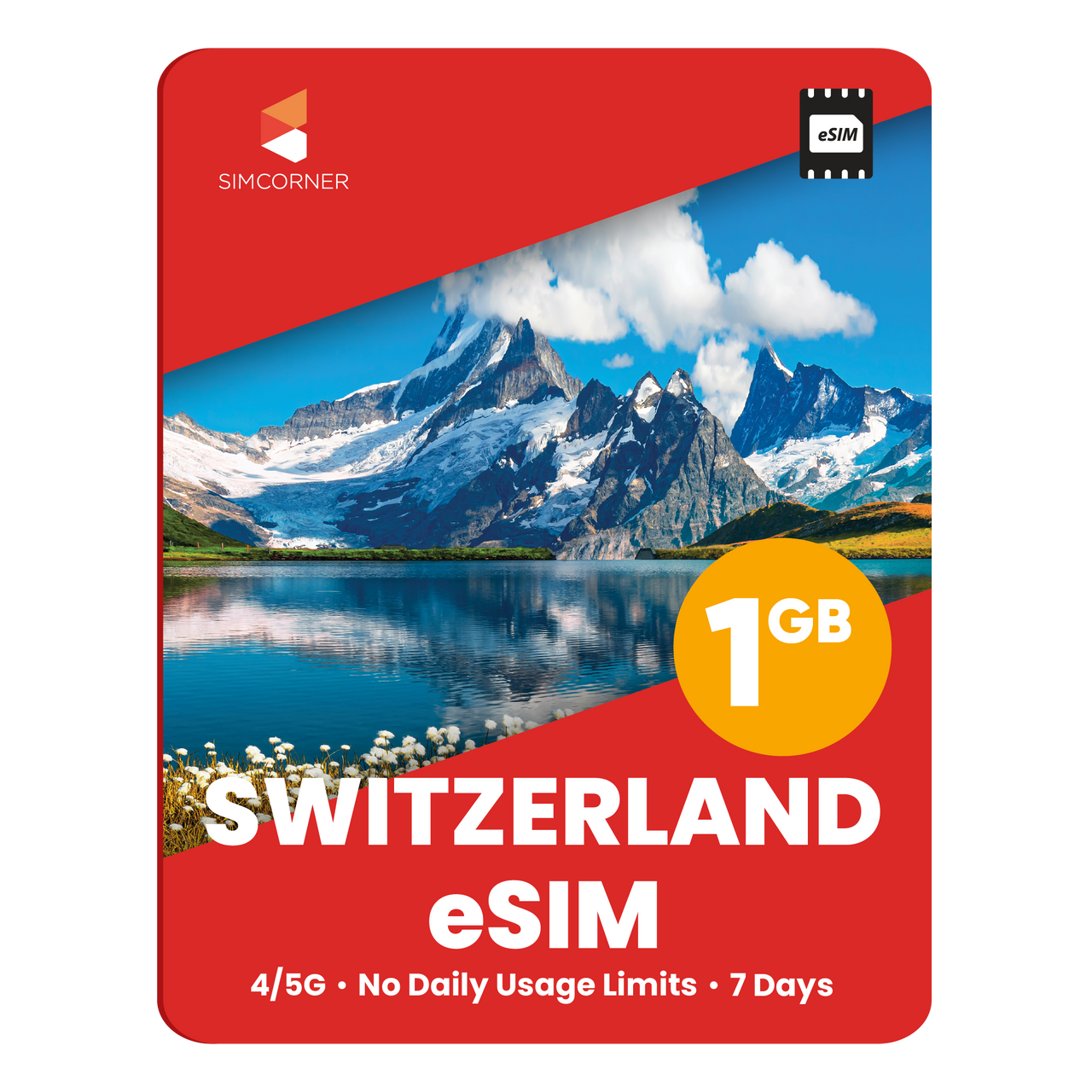 Switzerland eSIM: 1GB - 7 Days