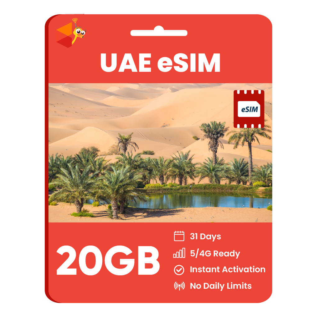 [eSIM] Dubai (UAE) Data eSIM (20GB - 31 Days)