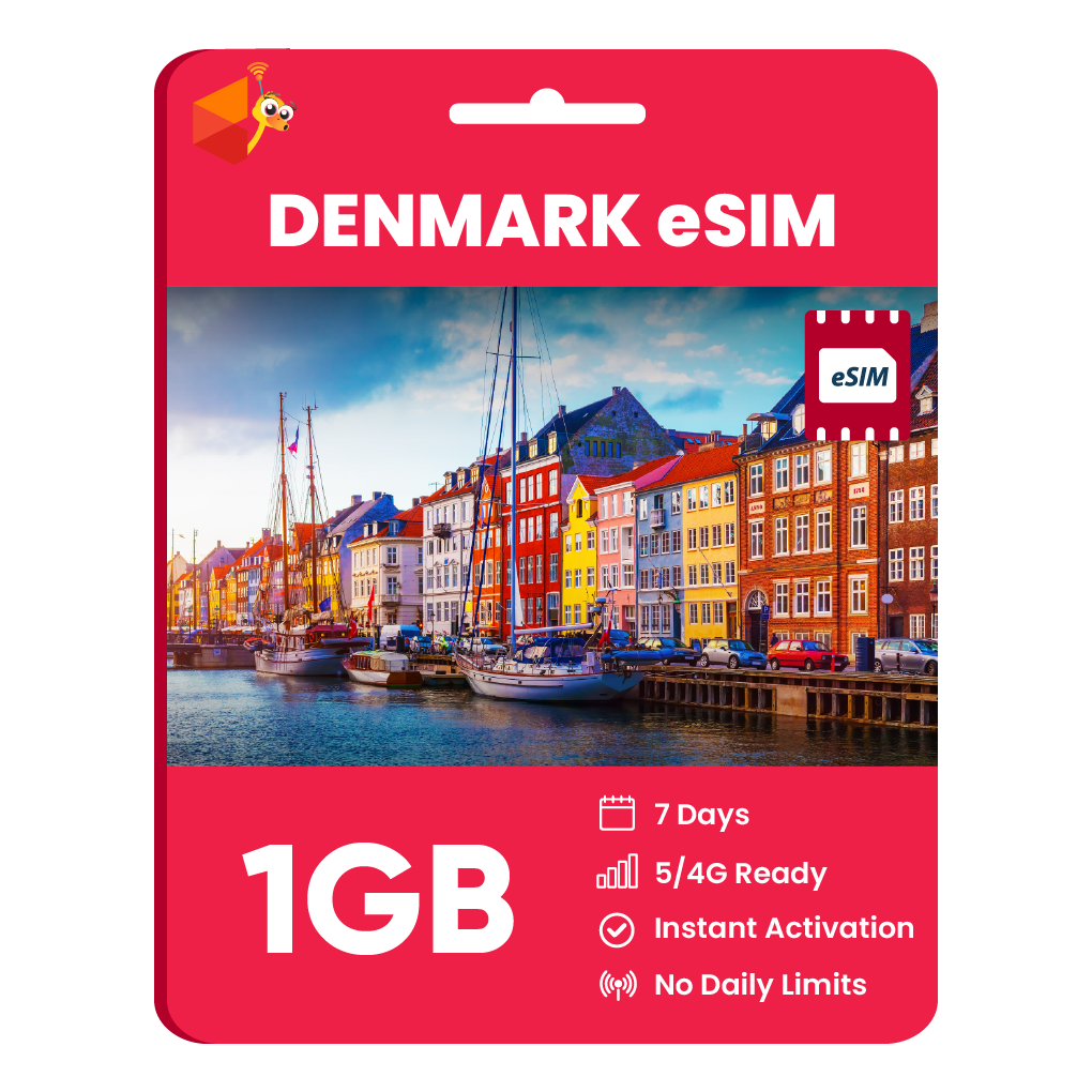 Denmark eSIM: 1GB - 7 Days