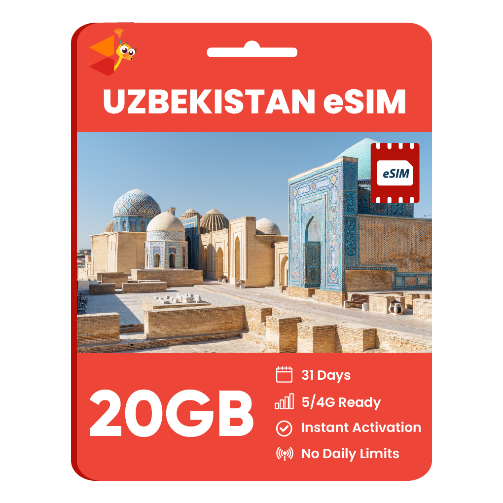 [eSIM] Uzbekistan Data eSIM (20GB - 31 Days)