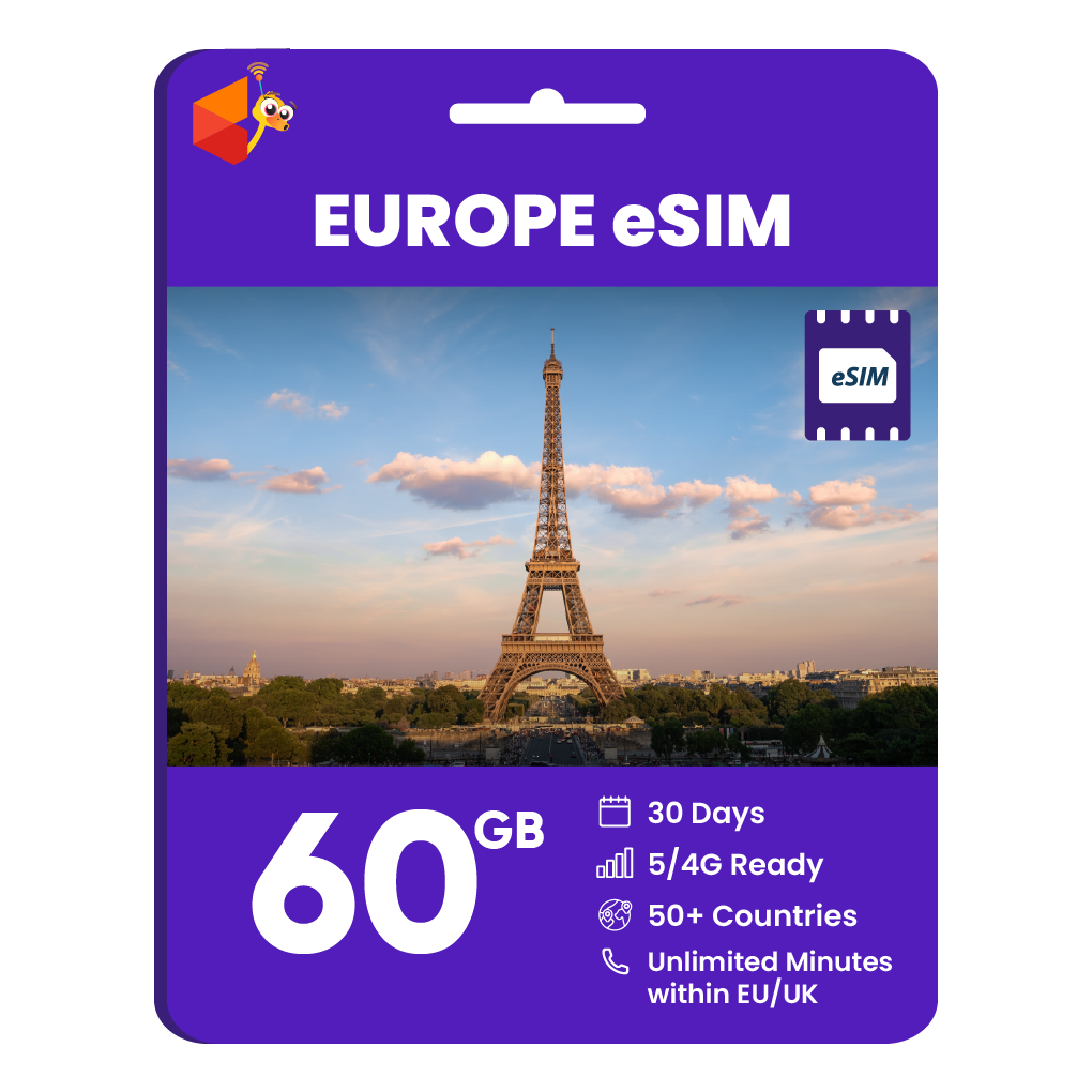 [eSIM] Europe eSIM (30GB/60GB)