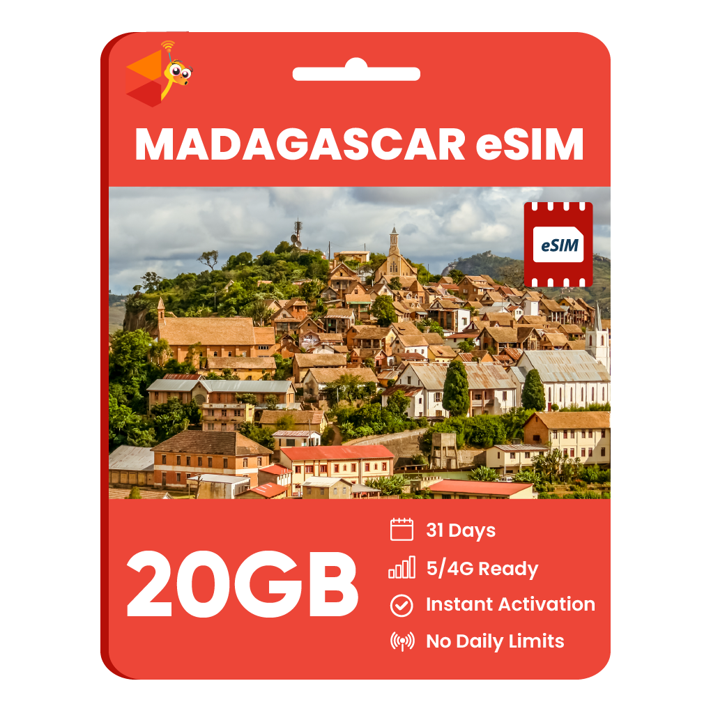 [eSIM] Madagascar Data eSIM (20GB - 31 Days)